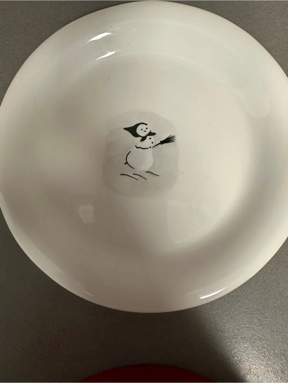 Vintage Williams Sonoma Snowman Dessert Plates new in box